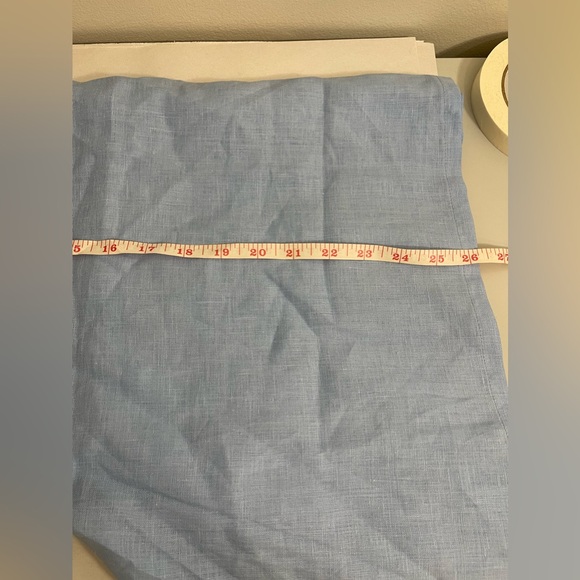 NWOT Planet by Lauren G Blue 100% Linen Tank Top Asymmetrical Hem Relax Lagon 1 - Picture 8 of 10